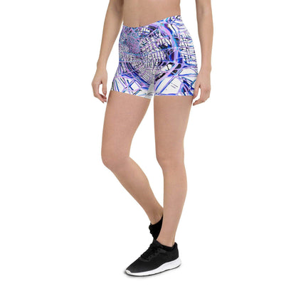 Print Material - Spider body - hugging shorts - Retro Ravers - #product_color#