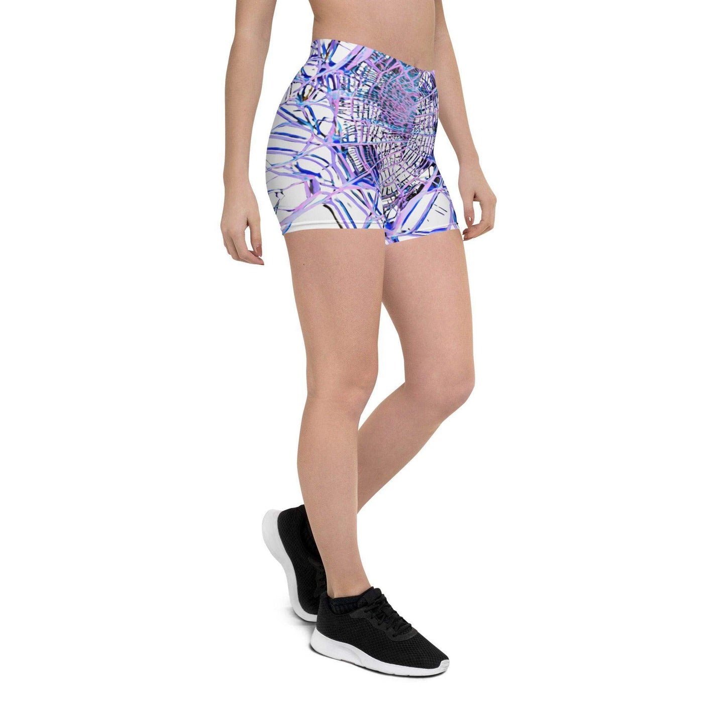 Print Material - Spider body - hugging shorts - Retro Ravers - #product_color#