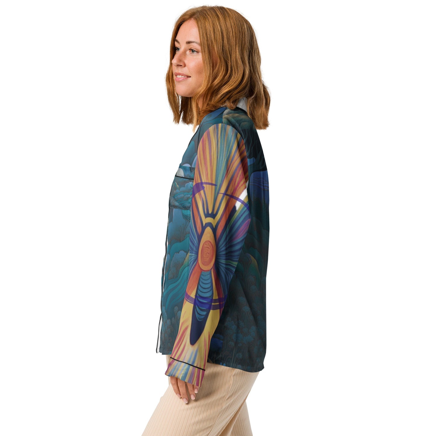 Print Material - Women’s long sleeve pajama top - Retro Ravers - #product_color#