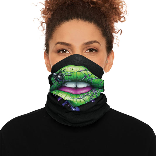 Scarf - Rave Spider Lips Tube Scarf - Stylish & Funky Neckwear - Retro Ravers - Artistic Scarf Gift
