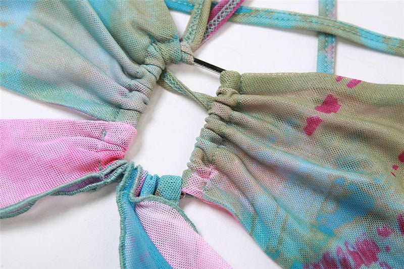 Set Dresses - Women Y2k Ruffle Butterfly 2 Piece Outfit - Retro Ravers - rave outfit