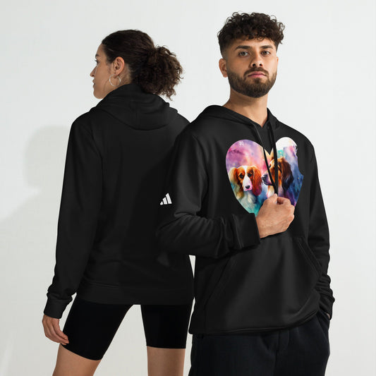 Sweatshirts - adidas fleece hoodie Dog custom print - Retro Ravers - sweatshirts