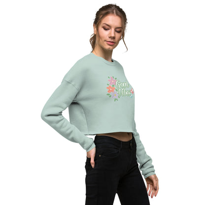 Sweatshirts - Crop Sweatshirt good vibes - Retro Ravers - sweatshirts
