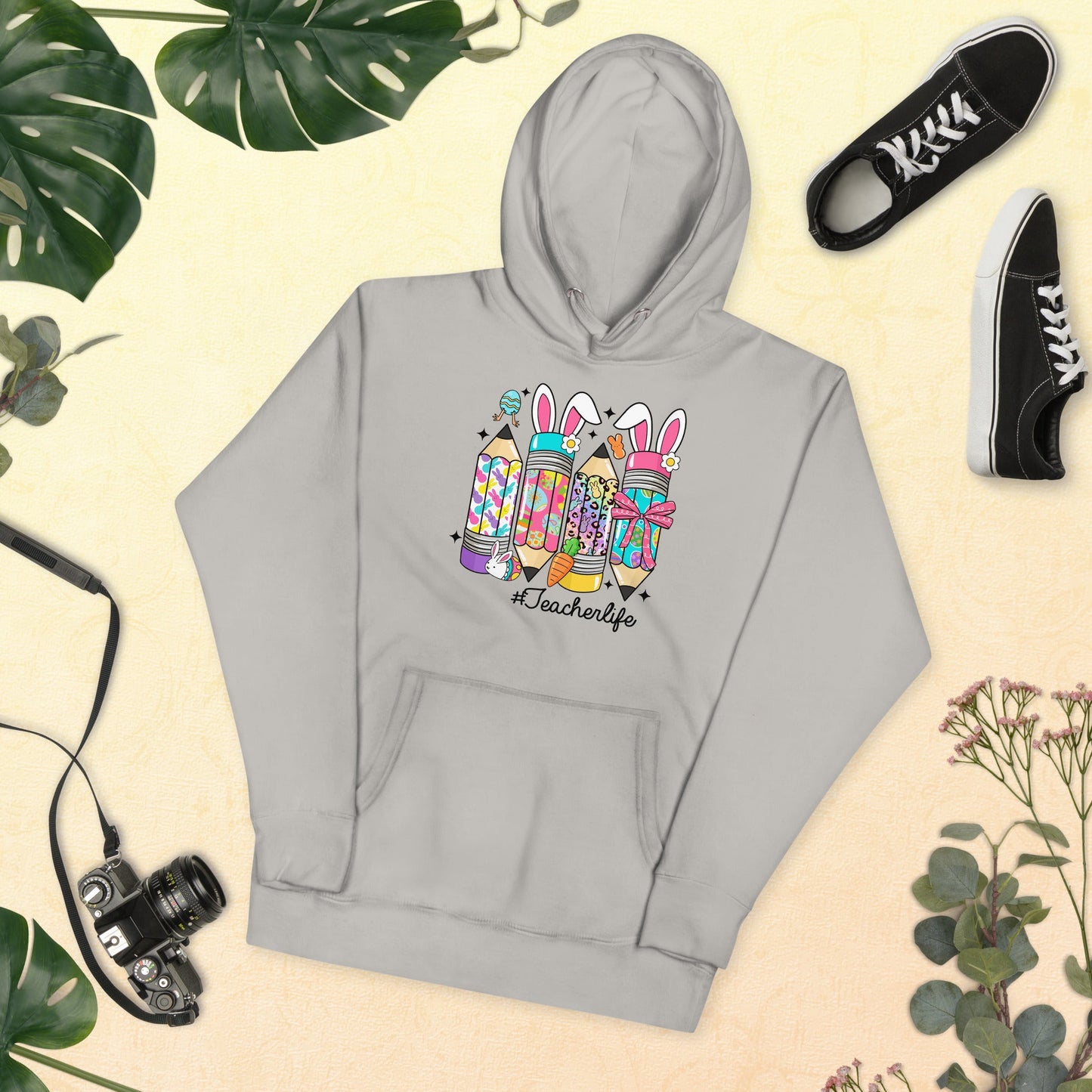 Sweatshirts - Retro Hoodie Easter Teacher Life - Retro Ravers - hoodie