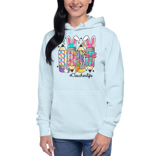 Sweatshirts - Retro Hoodie Easter Teacher Life - Retro Ravers - hoodie