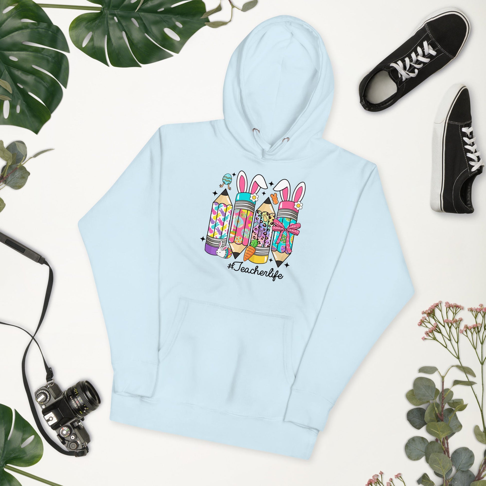 Sweatshirts - Retro Hoodie Easter Teacher Life - Retro Ravers - hoodie