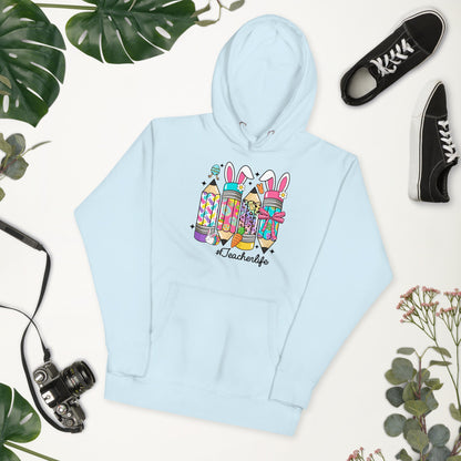 Sweatshirts - Retro Hoodie Easter Teacher Life - Retro Ravers - hoodie