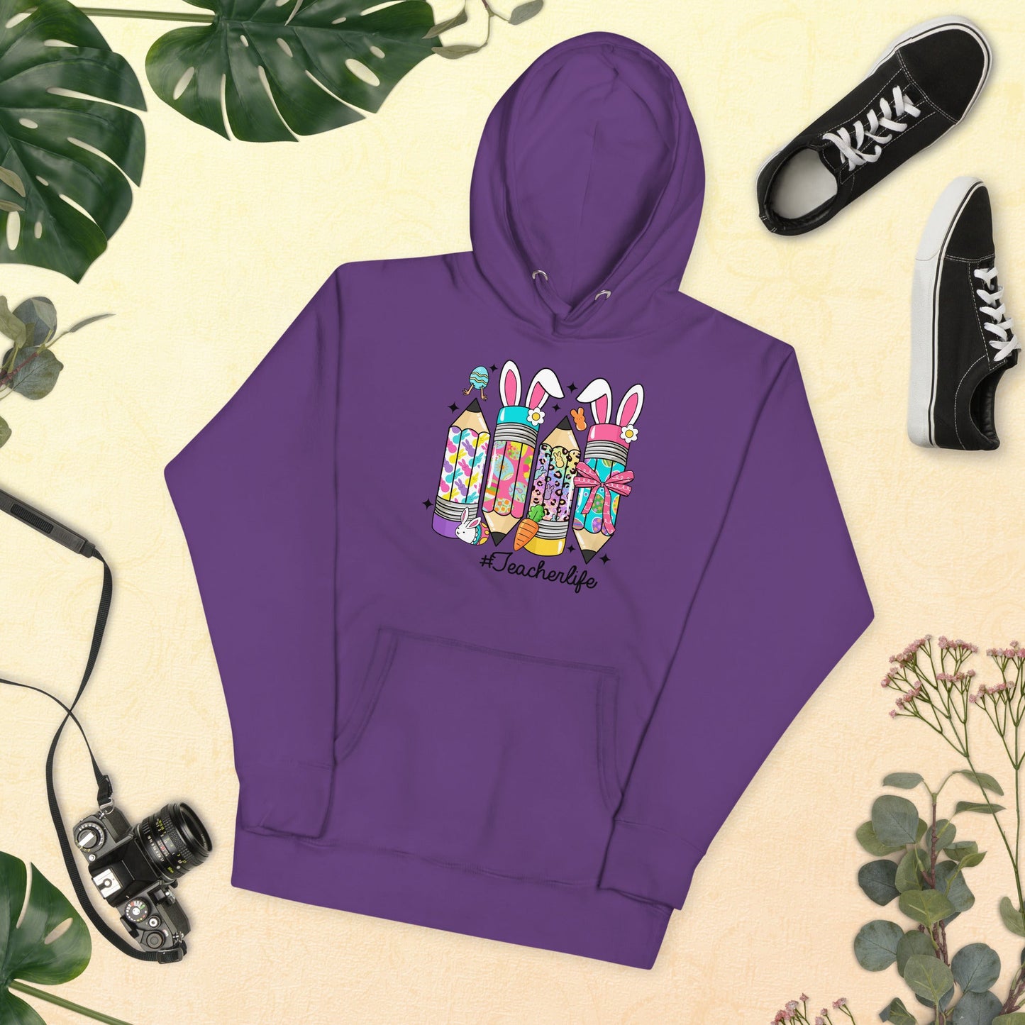 Sweatshirts - Retro Hoodie Easter Teacher Life - Retro Ravers - hoodie