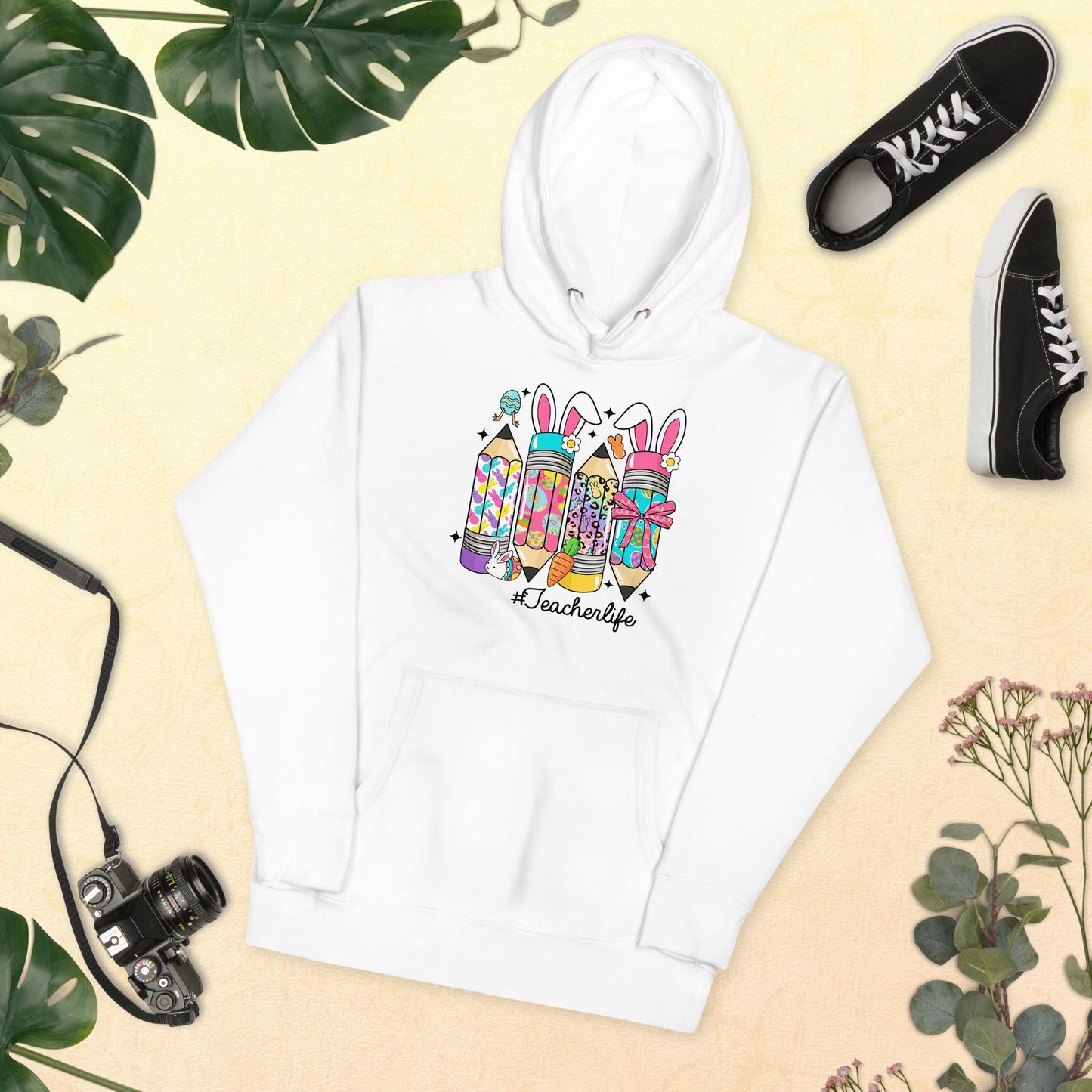 Sweatshirts - Retro Hoodie Easter Teacher Life - Retro Ravers - hoodie
