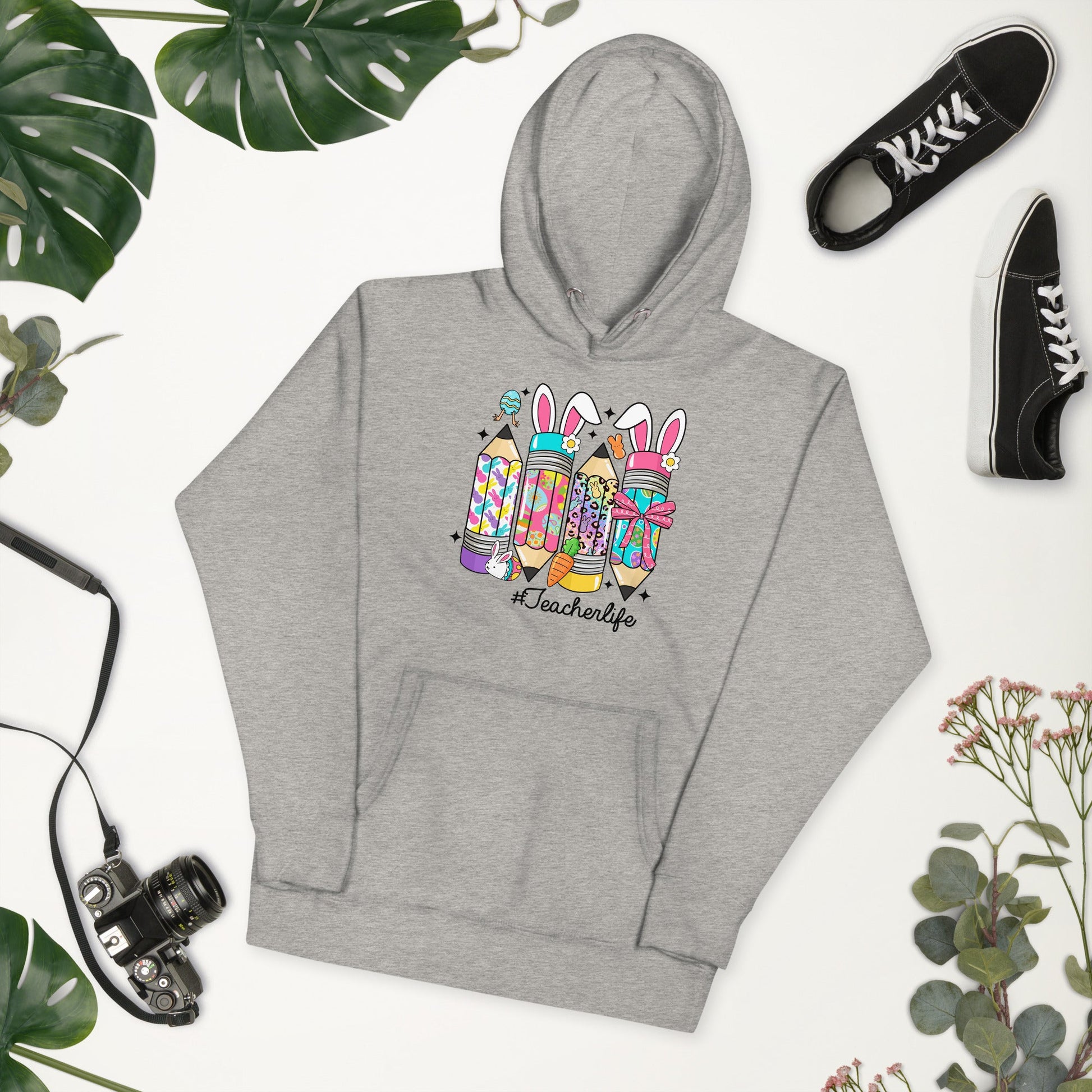 Sweatshirts - Retro Hoodie Easter Teacher Life - Retro Ravers - hoodie