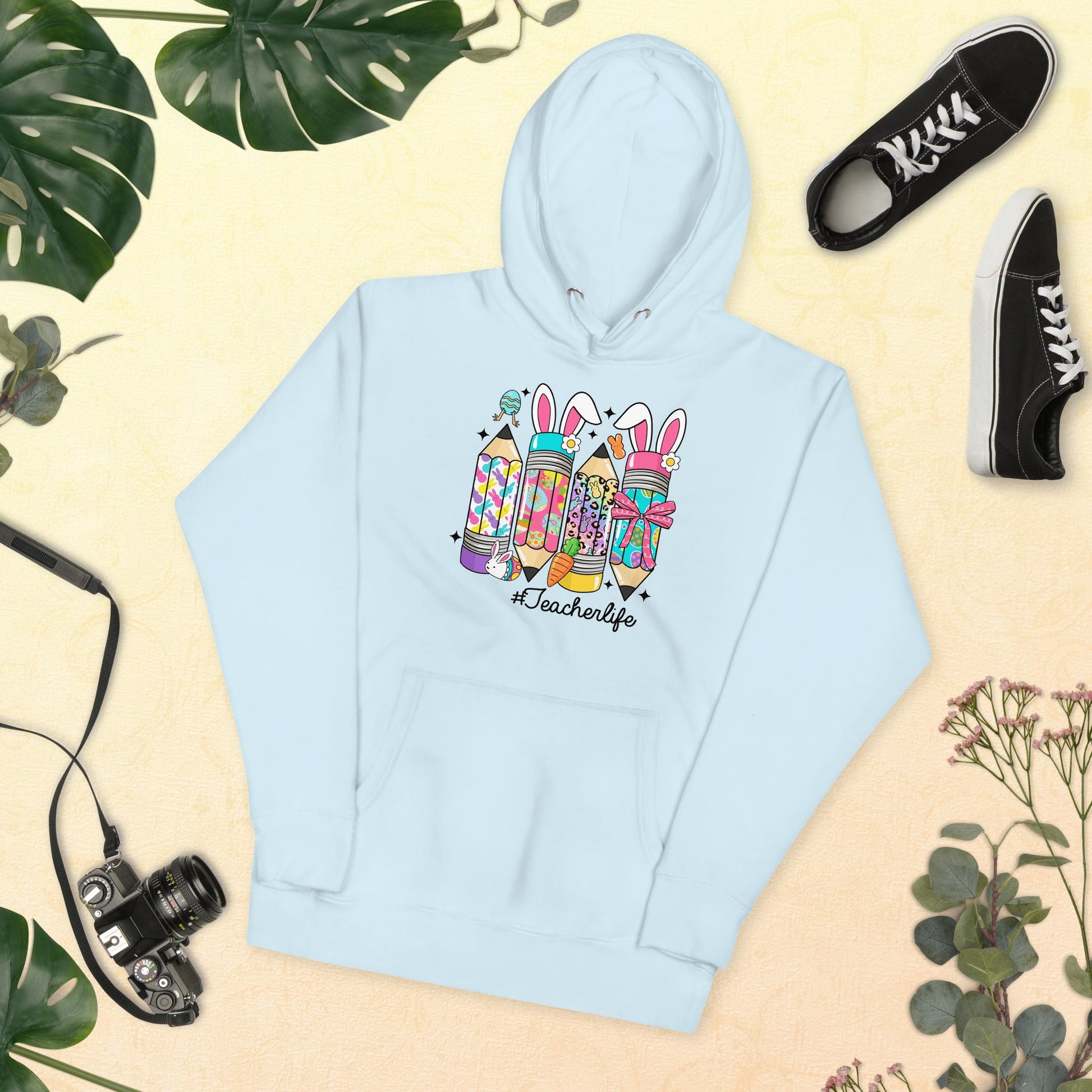 Sweatshirts - Retro Hoodie Easter Teacher Life - Retro Ravers - hoodie