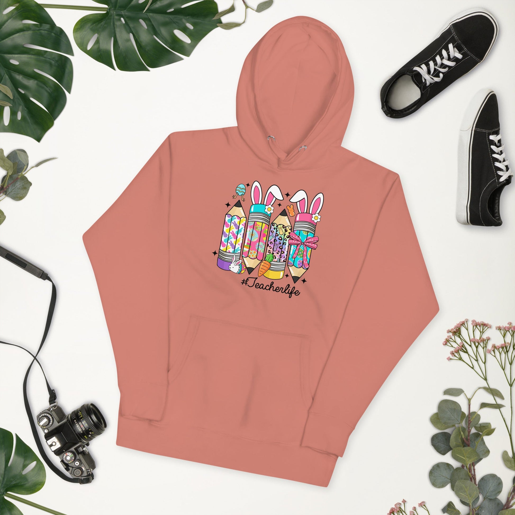 Sweatshirts - Retro Hoodie Easter Teacher Life - Retro Ravers - hoodie