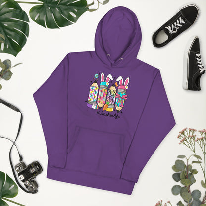 Sweatshirts - Retro Hoodie Easter Teacher Life - Retro Ravers - hoodie