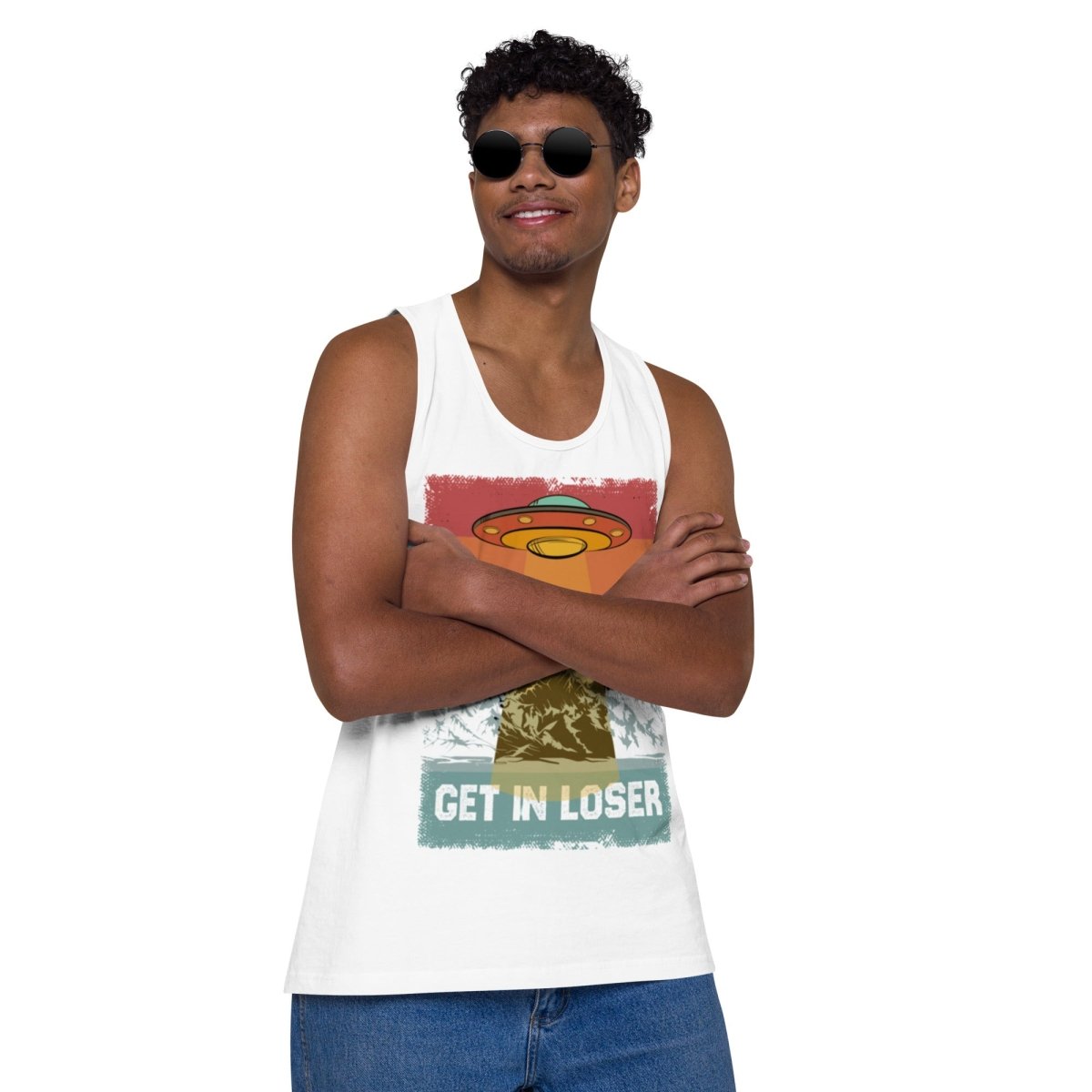 tank tops - Men’s premium tank top retro alien - Retro Ravers - alien