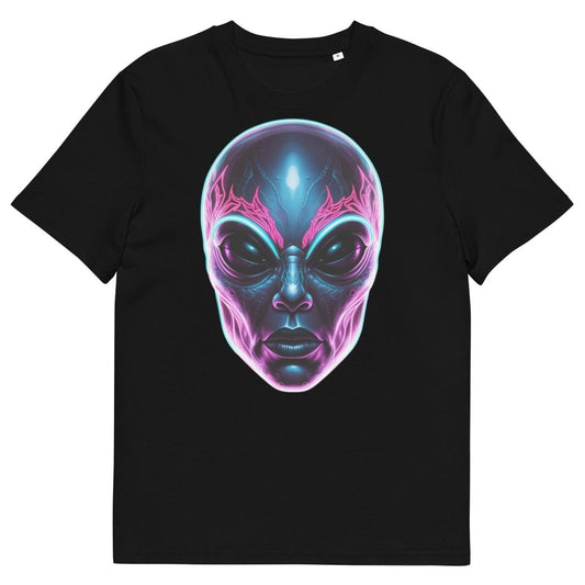 Tshirts - Alien Neon tattoo organic cotton t-shirt - Retro Ravers - alien - custom t-shirts