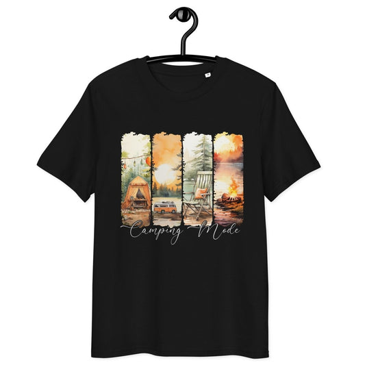 Tshirts - Organic ribbed neck t-shirt Camping - Retro Ravers - camping