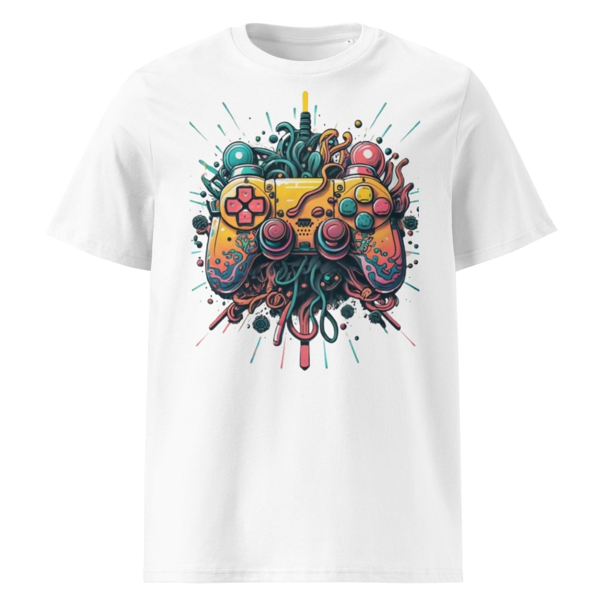 Tshirts - Unisex organic ribbed neck Gamer t-shirt - Retro Ravers - gamer