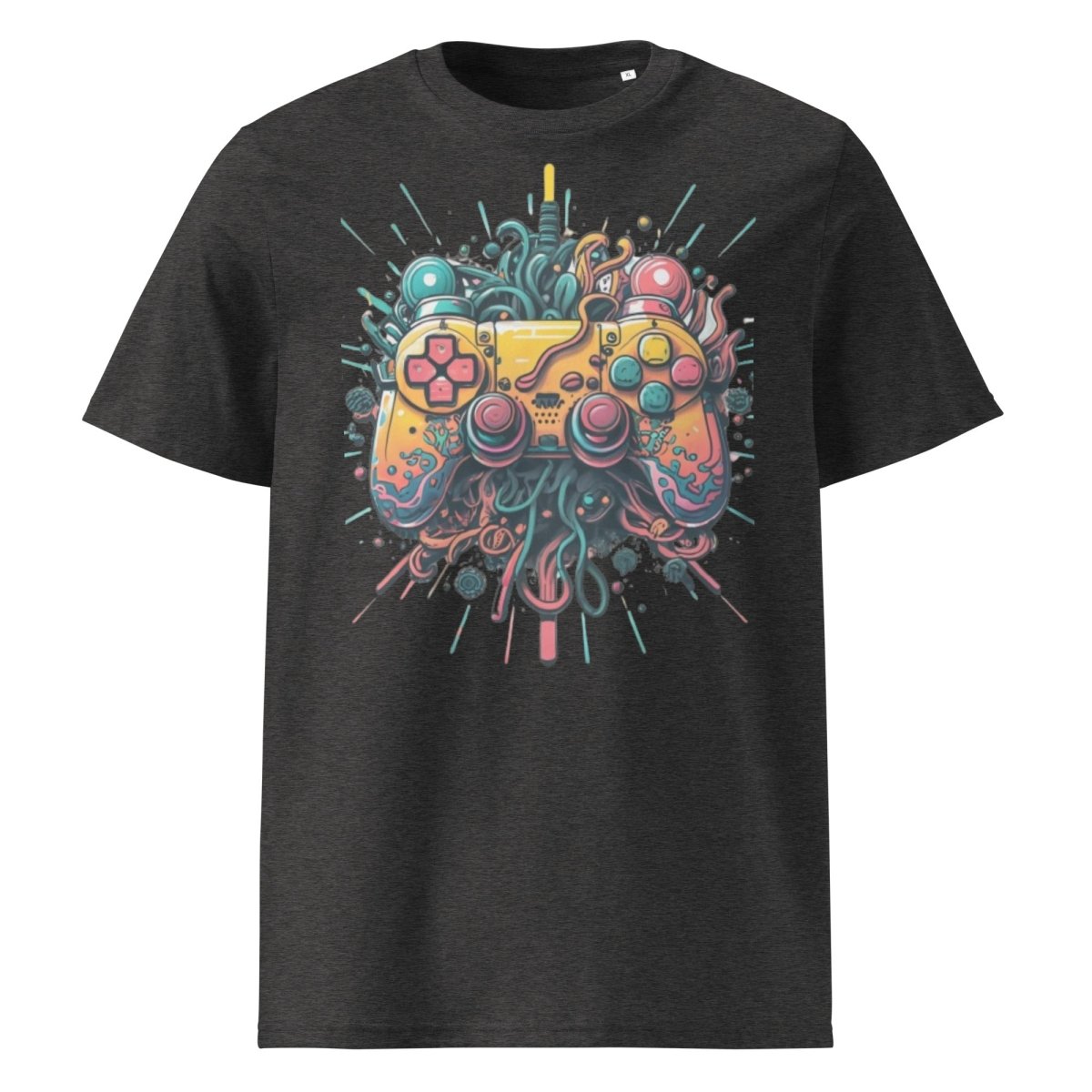 Tshirts - Unisex organic ribbed neck Gamer t-shirt - Retro Ravers - gamer
