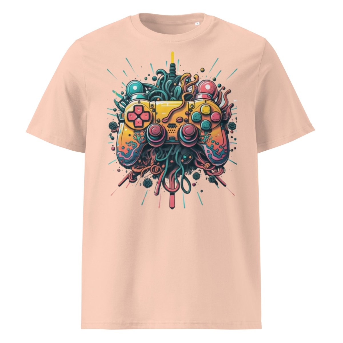 Tshirts - Unisex organic ribbed neck Gamer t-shirt - Retro Ravers - gamer