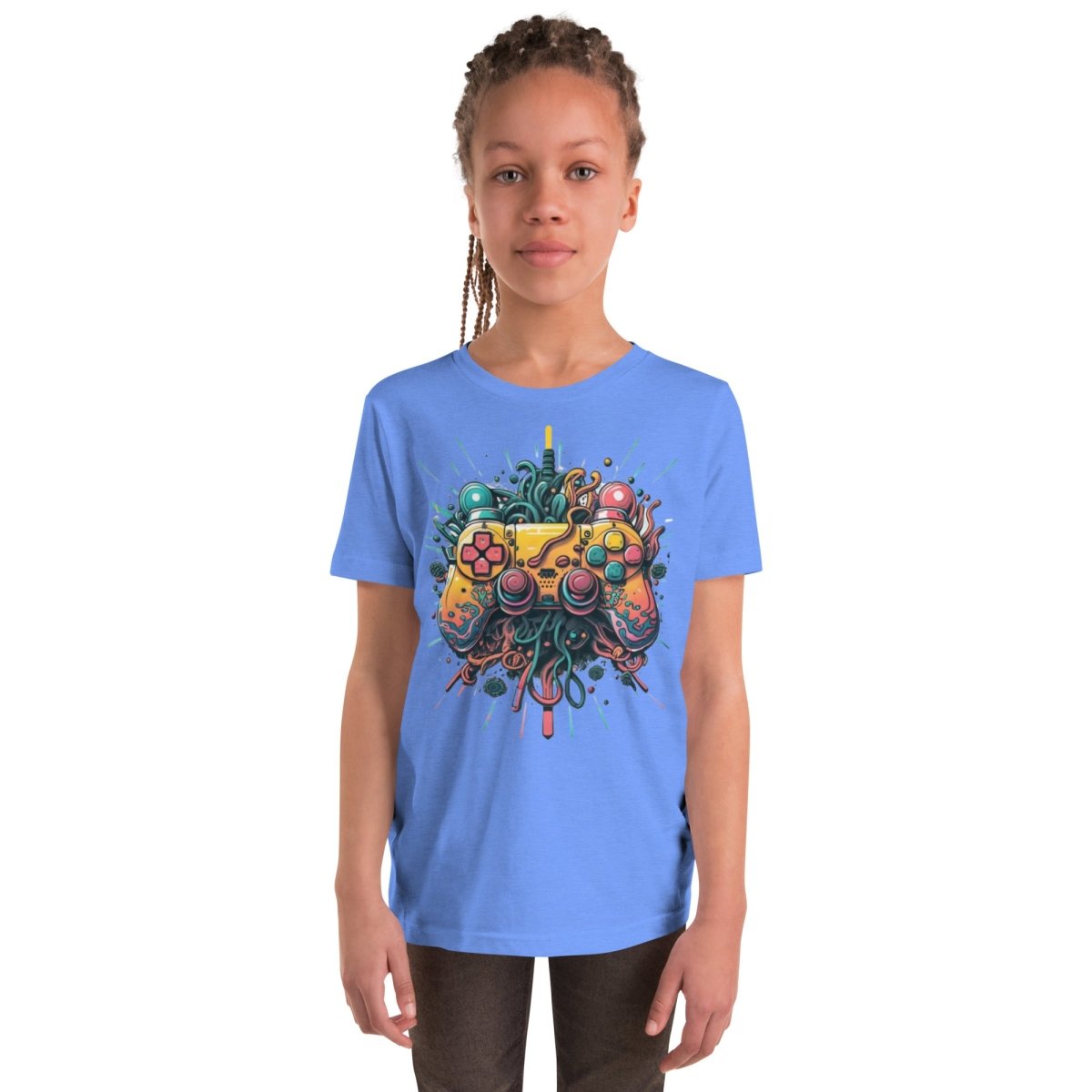 Tshirts - Youth Short Sleeve T-Shirt Gamer - Retro Ravers - gamer