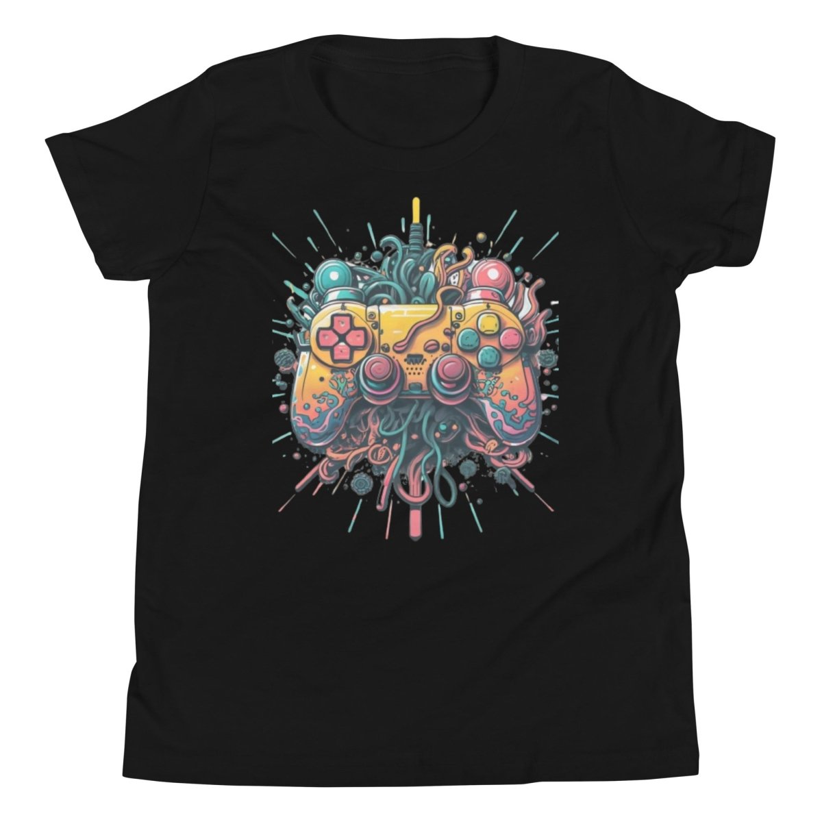 Tshirts - Youth Short Sleeve T-Shirt Gamer - Retro Ravers - gamer