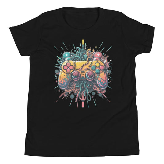 Tshirts - Youth Short Sleeve T-Shirt Gamer - Retro Ravers - gamer