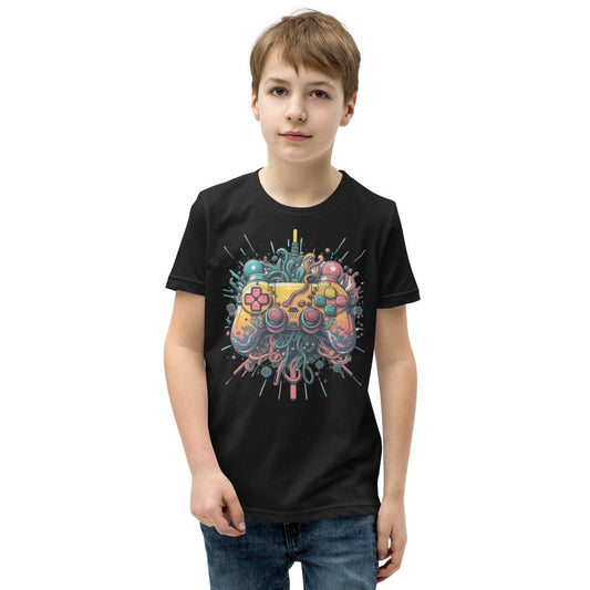 Tshirts - Youth Short Sleeve T-Shirt Gamer - Retro Ravers - gamer