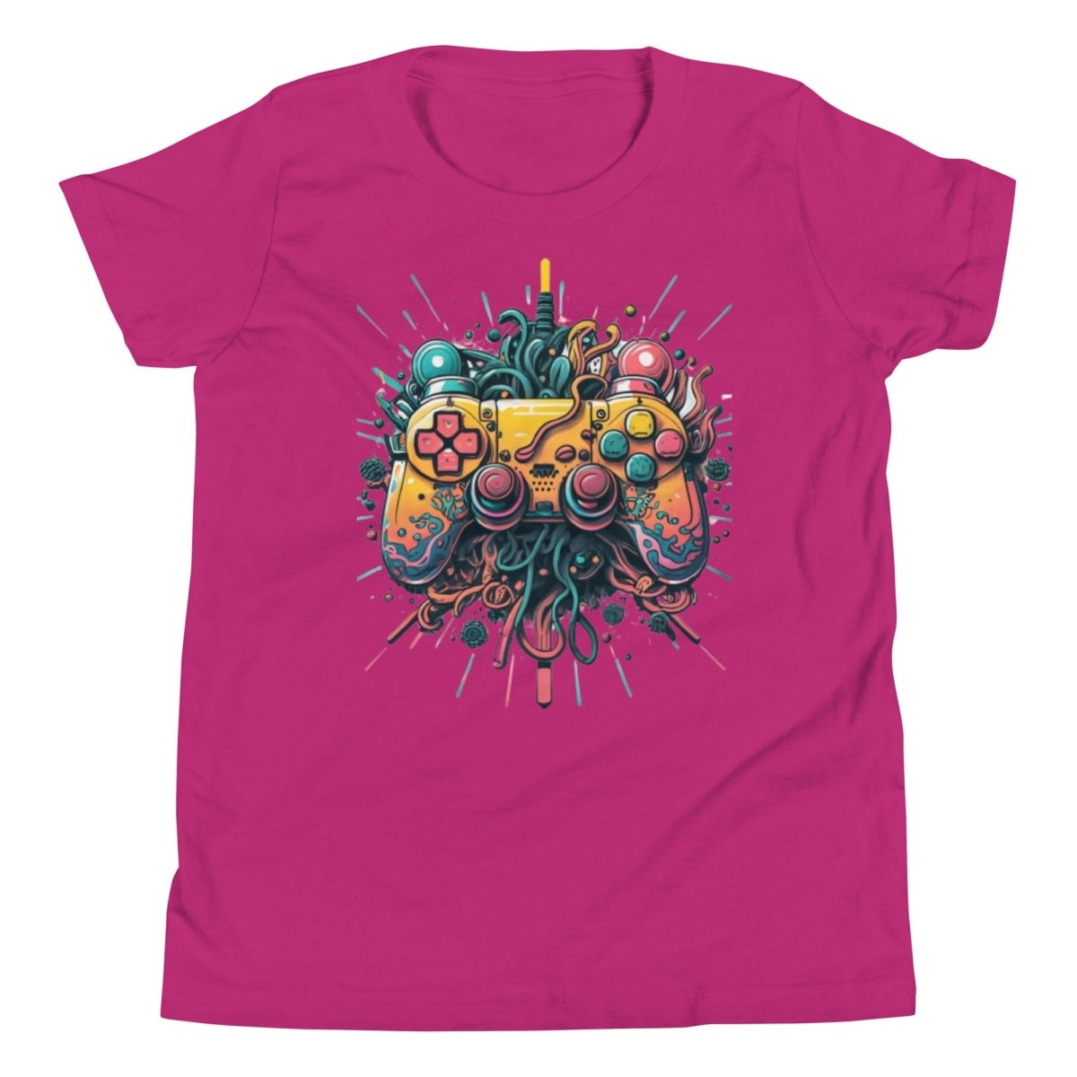Tshirts - Youth Short Sleeve T-Shirt Gamer - Retro Ravers - gamer