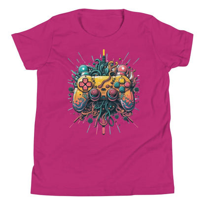 Tshirts - Youth Short Sleeve T-Shirt Gamer - Retro Ravers - gamer