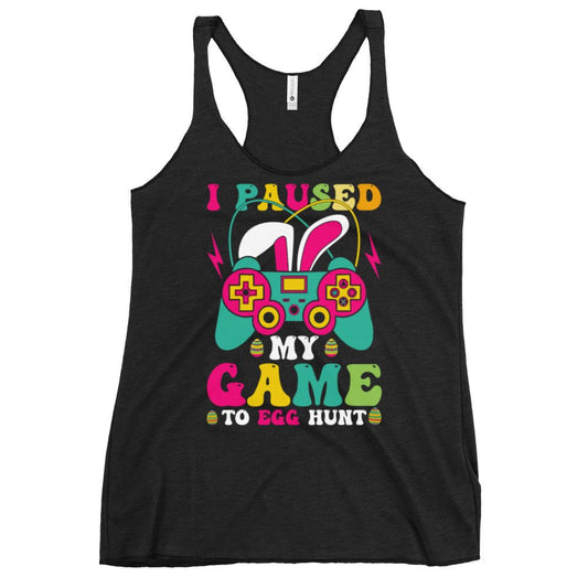  - Women's Racerback Tank Easter Gamer - Retro Ravers - easter